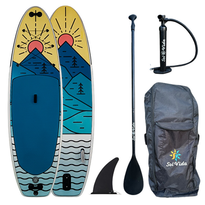 GrandSol Canyon Pack: 11' 4'' Inflatable Paddle Board + Paddle, Pump, Detachable Fin, & Carrying Case