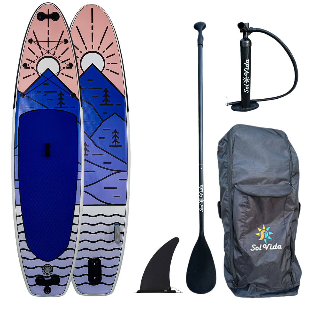 VidaGlide Canyon Pack: 10' 6'' Inflatable Paddle Board + Paddle, Pump, Detachable Fin, & Carrying Case